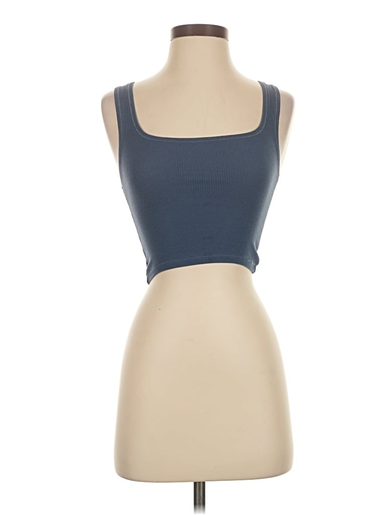 Pre-owned Skims Tank Top Blue Strapless Neckline Tops