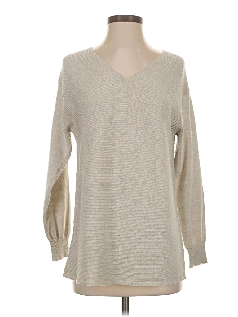 Pre-owned Ella Moss Pullover Sweater In Tan