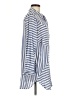 Chico's 100% Lyocell Stripes Blue 3/4 Sleeve Button-Down Shirt Size Med (1) - photo 4