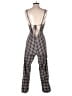 Lush Plaid Brown Jumpsuit Size S - photo 2