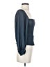 J.Crew 100% Polyester Blue 3/4 Sleeve Blouse Size XS - photo 4