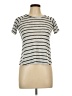 Vintage Havana Stripes Silver Gray Short Sleeve Top Size L - photo 1