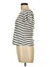 Vintage Havana Stripes Silver Gray Short Sleeve Top Size L - photo 5