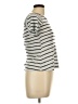 Vintage Havana Stripes Silver Gray Short Sleeve Top Size L - photo 4