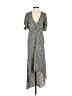 A New Day 100% Polyester Print Gray Black Casual Dress Size XS - photo 1