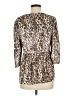 Cato Animal Print Brown 3/4 Sleeve Blouse Size M - photo 2