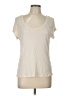 H&M 100% Viscose Ivory Short Sleeve Top Size L - photo 1