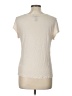H&M 100% Viscose Ivory Short Sleeve Top Size L - photo 2