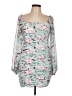 Shein 100% Polyester Print Teal Cocktail Dress Size 12 - photo 1