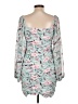 Shein 100% Polyester Print Teal Cocktail Dress Size 12 - photo 2