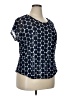 Lane Bryant 100% Polyester Blue Short Sleeve Blouse Size 14 - 16 Plus - photo 4