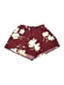 Shein 100% Polyester Floral Burgundy Shorts Size M - photo 1