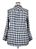 Le Lis Checkered-gingham Blue 3/4 Sleeve Blouse Size XXL - photo 2