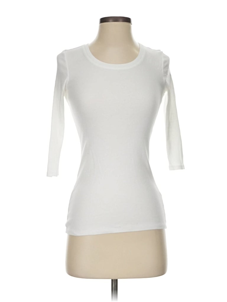 Pre-owned Atm Anthony Thomas Melillo 3/4 Sleeve T-shirt In White