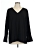 H&M 100% Polyester Black Long Sleeve Blouse Size 10 - photo 1