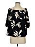 Loveappella 100% Polyester Black 3/4 Sleeve Blouse Size S - photo 1