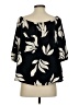 Loveappella 100% Polyester Black 3/4 Sleeve Blouse Size S - photo 2