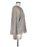 Banana Republic Metallic Silver Long Sleeve Blouse Size M - photo 4