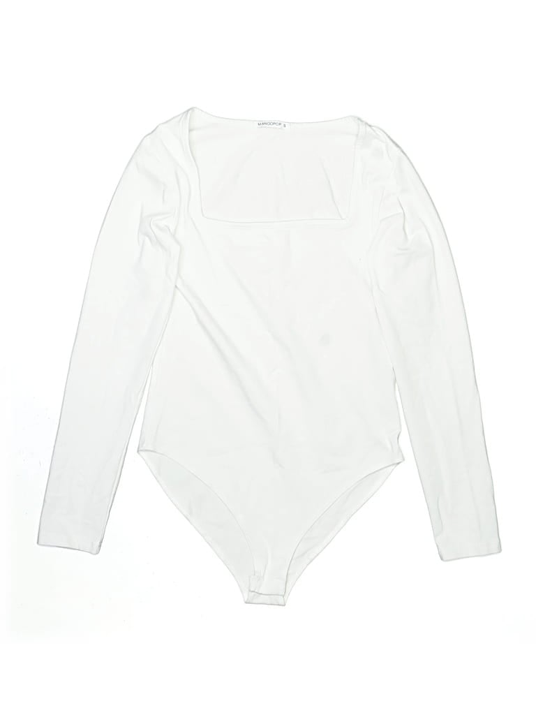 Pre-owned Mangopop Collection Bodysuit In White