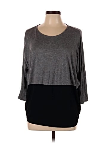 Zara W&B Collection 3/4 Sleeve T-Shirt (view 1)