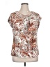 Daniel Rainn Brown Short Sleeve Blouse Size XL - photo 1