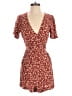 Madewell 100% Viscose Hearts Burgundy Brown Romper Size 00 - photo 1