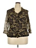 Avenue 100% Silk Gold 3/4 Sleeve Silk Top Size 18/20 - photo 1