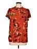 Torrid Floral Orange Short Sleeve Blouse Size Lg Plus (0) - photo 1