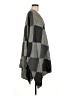 Boston Proper Checkered-gingham Gray Poncho Size M - photo 4