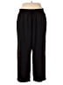 Unbranded 100% Polyester Solid Black Casual Pants Size 2X - photo 1