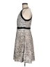 Elle 100% Polyester Animal Print Gray Cocktail Dress Size 6 - photo 5