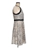 Elle 100% Polyester Animal Print Gray Cocktail Dress Size 6 - photo 4