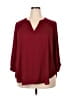 Torrid 100% Polyester Burgundy 3/4 Sleeve Blouse Size 2X Plus (2) - photo 1