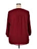 Torrid 100% Polyester Burgundy 3/4 Sleeve Blouse Size 2X Plus (2) - photo 2