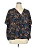 Daytrip Blue Short Sleeve Blouse Size XL - photo 1