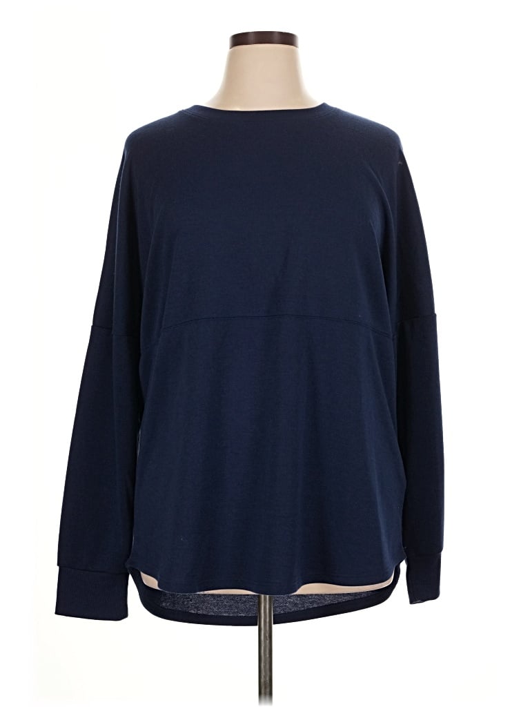 Lularoe Long Sleeve Top Blue Crew Neck Tops