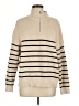 Lillusory Stripes Tan Turtleneck Sweater Size M - photo 1