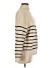 Lillusory Stripes Tan Turtleneck Sweater Size M - photo 4