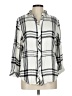1775 Plaid Silver 3/4 Sleeve Button-Down Shirt Size L - photo 1