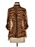 Adam Lippes 100% Polyester Animal Print Brown 3/4 Sleeve Blouse Size 0 - photo 1
