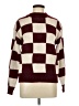 Unbranded 100% Acrylic Checkered-gingham Burgundy Turtleneck Sweater Size L - photo 1