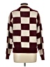 Unbranded 100% Acrylic Checkered-gingham Burgundy Turtleneck Sweater Size L - photo 2
