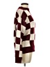 Unbranded 100% Acrylic Checkered-gingham Burgundy Turtleneck Sweater Size L - photo 4