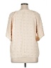 Unbranded 100% Polyester Ivory Tan Short Sleeve Blouse Size XL - photo 2