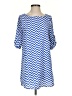 Everly 100% Polyester Chevron-herringbone Blue Casual Dress Size S - photo 1