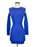 Bebe Solid Blue Cocktail Dress Size XS - photo 1