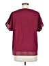 DKNY 100% Polyester Burgundy Short Sleeve Blouse Size M - photo 2
