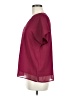 DKNY 100% Polyester Burgundy Short Sleeve Blouse Size M - photo 5
