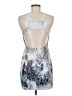 Luvalot Graphic Silver Cocktail Dress Size 8 - photo 2