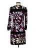 BCBGMAXAZRIA Print Black Purple Casual Dress Size XS - photo 2